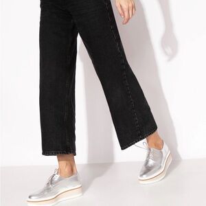 Robert Clergerie Paris Brook Derby Metallic Silver Platform Loafers 8.5 $542